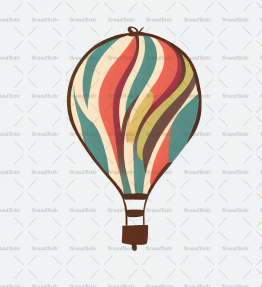 Verspielter Heißluftballon